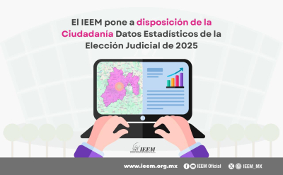 EL IEEM PONE A DISPOSICIÓN DE LA CIUDADANÍA DATOS ESTADÍSTICOS DE LA ELECCIÓN JUDICIAL DE 2025