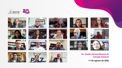 TOMA PROTESTA IEEM A REPRESENTACIONES PARTIDISTAS Y APRUEBA RUTA PARA REALIZACIÓN DE ANÁLISIS DE RIESGO EN CASOS DE VIOLENCIA POLÍTICA DE GÉNERO