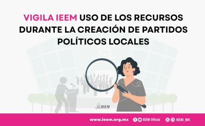  VIGILA IEEM USO DE LOS RECURSOS DURANTE LA CREACIÓN DE PARTIDOS POLÍTICOS LOCALES