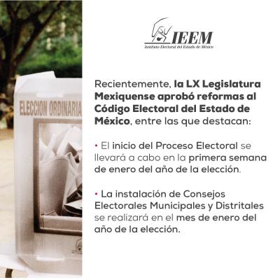 Modificaciones al Código Electoral del Estado de México (CEEM)