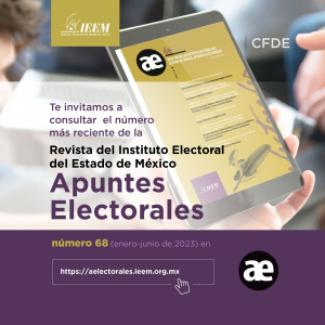 14 DE JUNIO FECHA LÍMITE PARA COLABORAR EN APUNTES ELECTORALES, REVISTA DEL IEEM