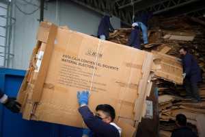 IEEM CONTINÚA PROCESO DE RECICLAJE DE MATERIALES ELECTORALES