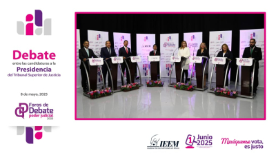 CONTINÚAN FOROS DE DEBATE,  ORGANIZADOS POR EL IEEM PARA LA ELECCIÓN JUDICIAL