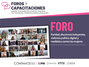 REFLEXIONAN SOBRE VIOLENCIA POLÍTICA  EN RAZÓN DE GÉNERO EN FORO INTERINSTITUCIONAL