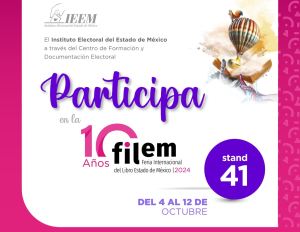 IEEM PRESENTE EN LA FERIA INTERNACIONAL DEL  LIBRO DEL EDOMEX 2024