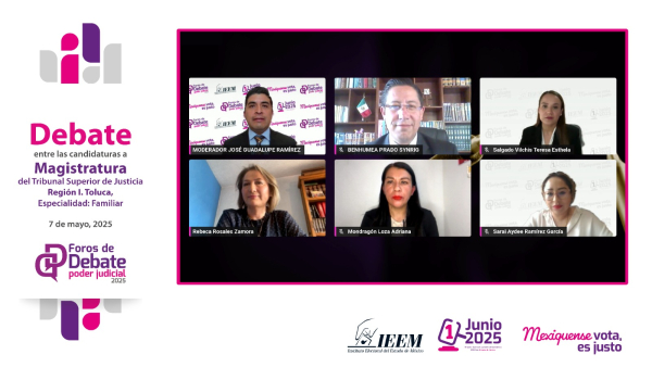 SEGUNDO DÍA DE DEBATES ORGANIZADOS POR EL IEEM  PARA LA ELECCIÓN JUDICIAL