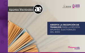ABIERTA LA RECEPCIÓN DE TRABAJOS PARA  LA REVISTA APUNTES ELECTORALES DEL IEEM