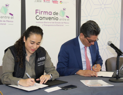 FIRMA IEEM CONVENIO CON TRANSPARENCIA ELECTORAL