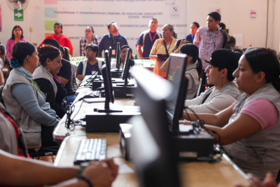 IEEM REALIZA SIMULACRO DEL SISTEMA DE CÓMPUTOS  PARA LA ELECCIÓN DEL 1 DE JUNIO