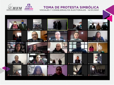 TOMA IEEM PROTESTA A DISTANCIA DE VOCALES INTEGRANTES DE LAS JUNTAS DISTRITALES Y MUNICIPALES